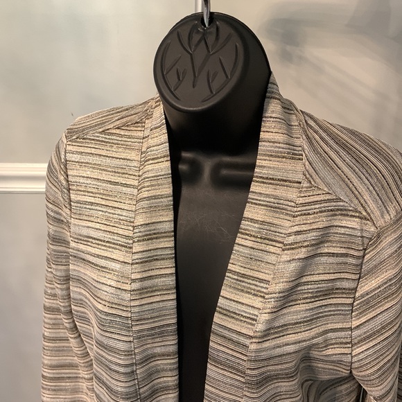 Easywear by Chico’s Metallic Open Front Cardigan Size 1 (M) - Picture 3 of 9